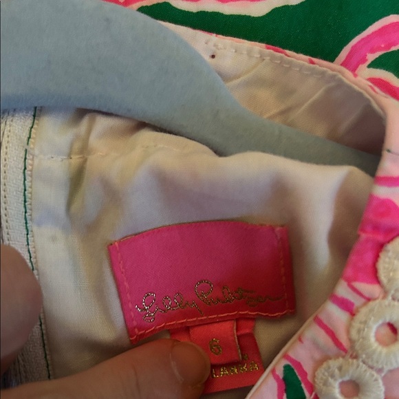 Lilly Pulitzer Pink and Green Floral Shift Dress - Picture 3 of 5